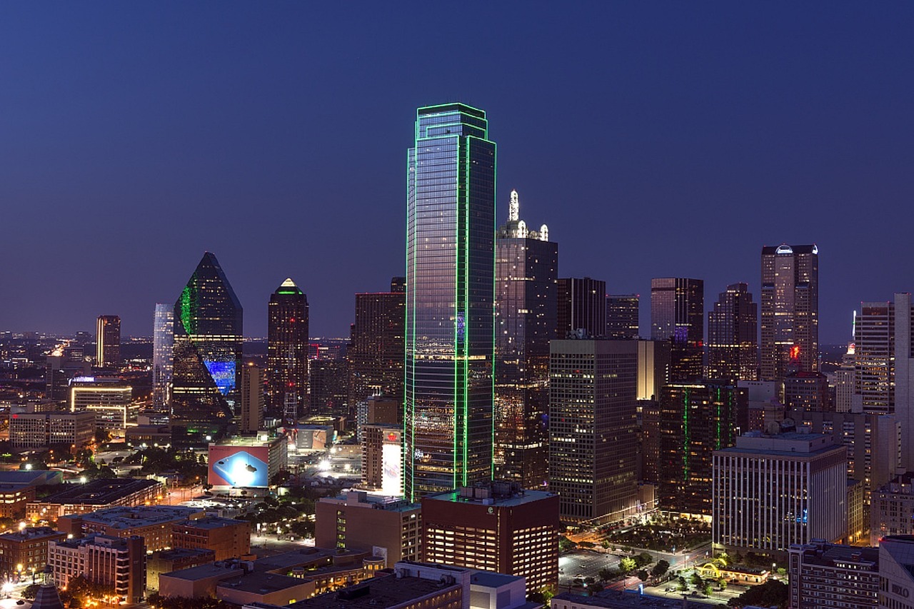 dallas, skyline, cityscape